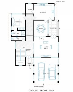 House 1 Ground Floor Interior layout